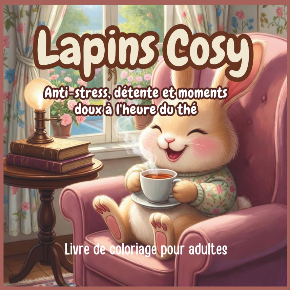 Lapins Cosy : Livre de coloriage pour adultes – Anti-stress, détente et moments doux à l’heure du thé: Univers mignon et relaxant | Scènes kawaii avec ... | Idéal pour se relaxer et lâcher prise