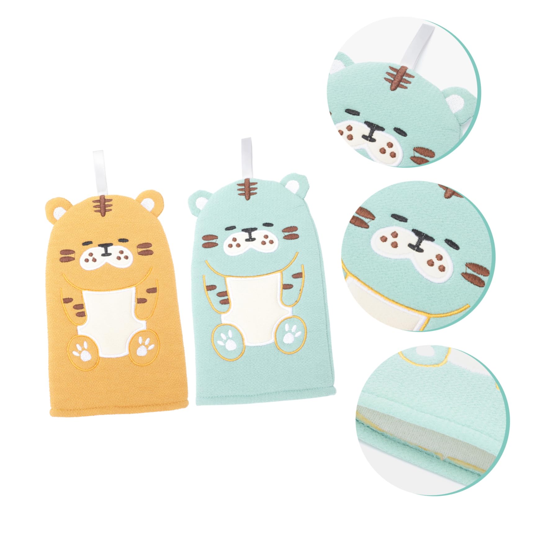 minkissy 4 Set Di Guanti Da Bagno Per Bambini A Forma Di Animale Dei Cartoni Animati Morbidi Guanti Da Bagno Dal Design Adorabile Delicati Asciugamani Da Bagno Esfolianti 2 Pezzi * 4
