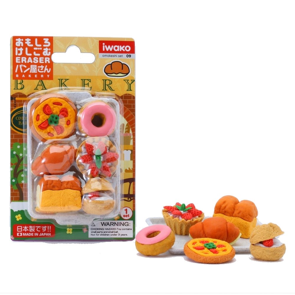 Iwako SCERBRI011 Bakery Eraser, Pack of 10