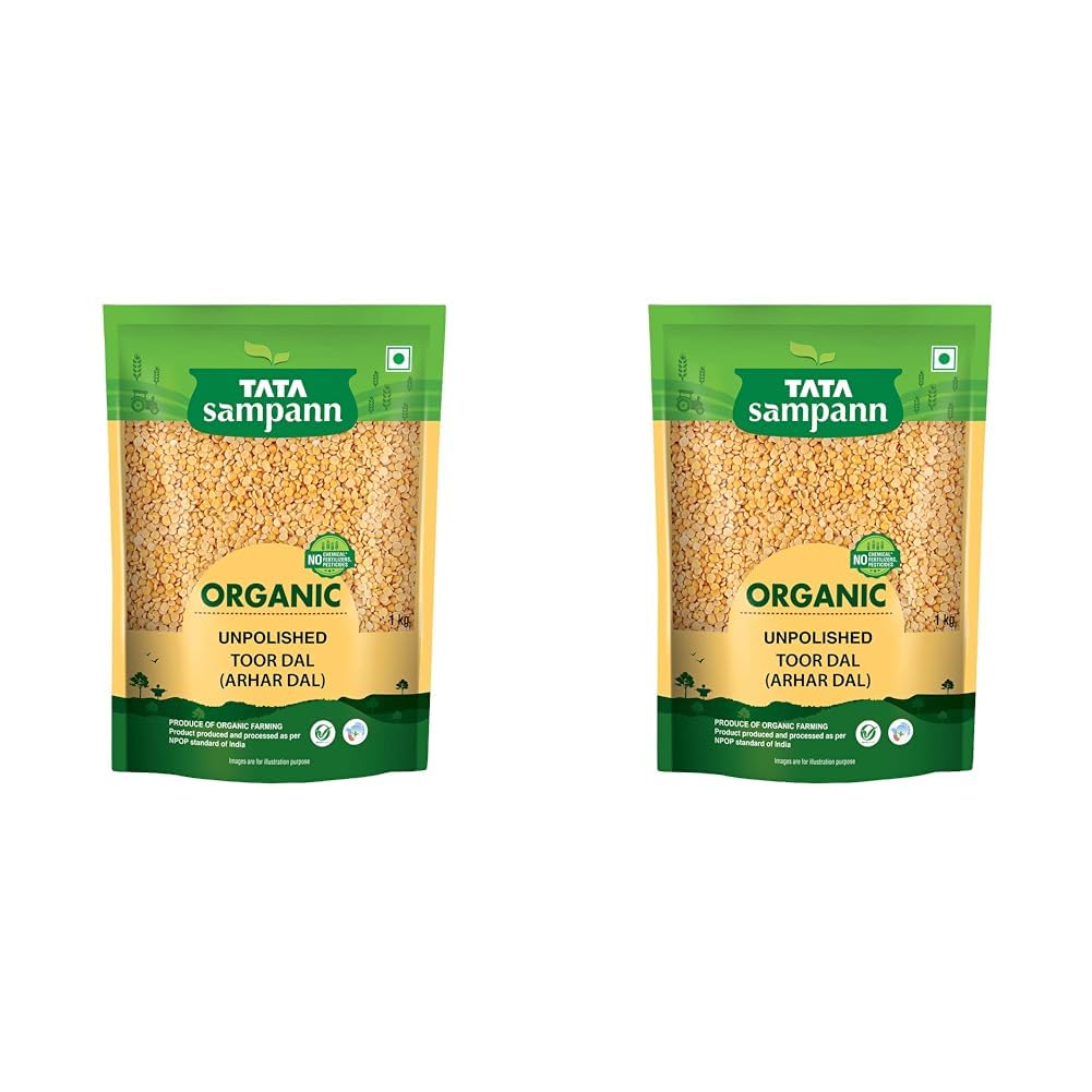 Tata Sampann Organic Toor/Arhar Dal, 1 kg (Pack of 2) (B0D8163HD8) Amazon Price History, Amazon Price Tracker