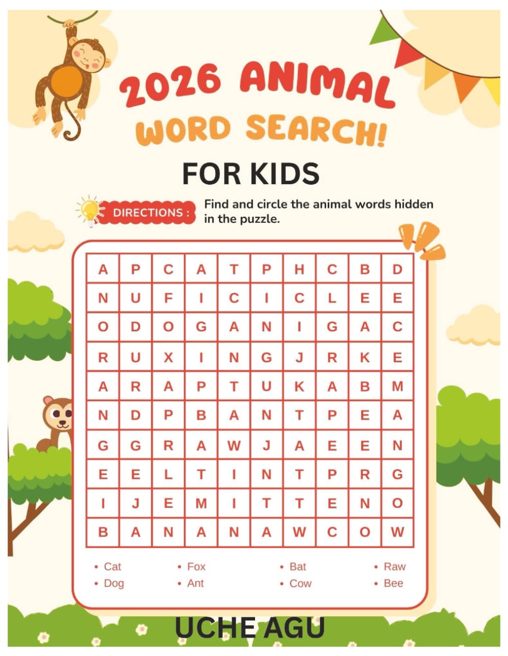 2026 ANIMAL WORD SEARCH FOR KIDS