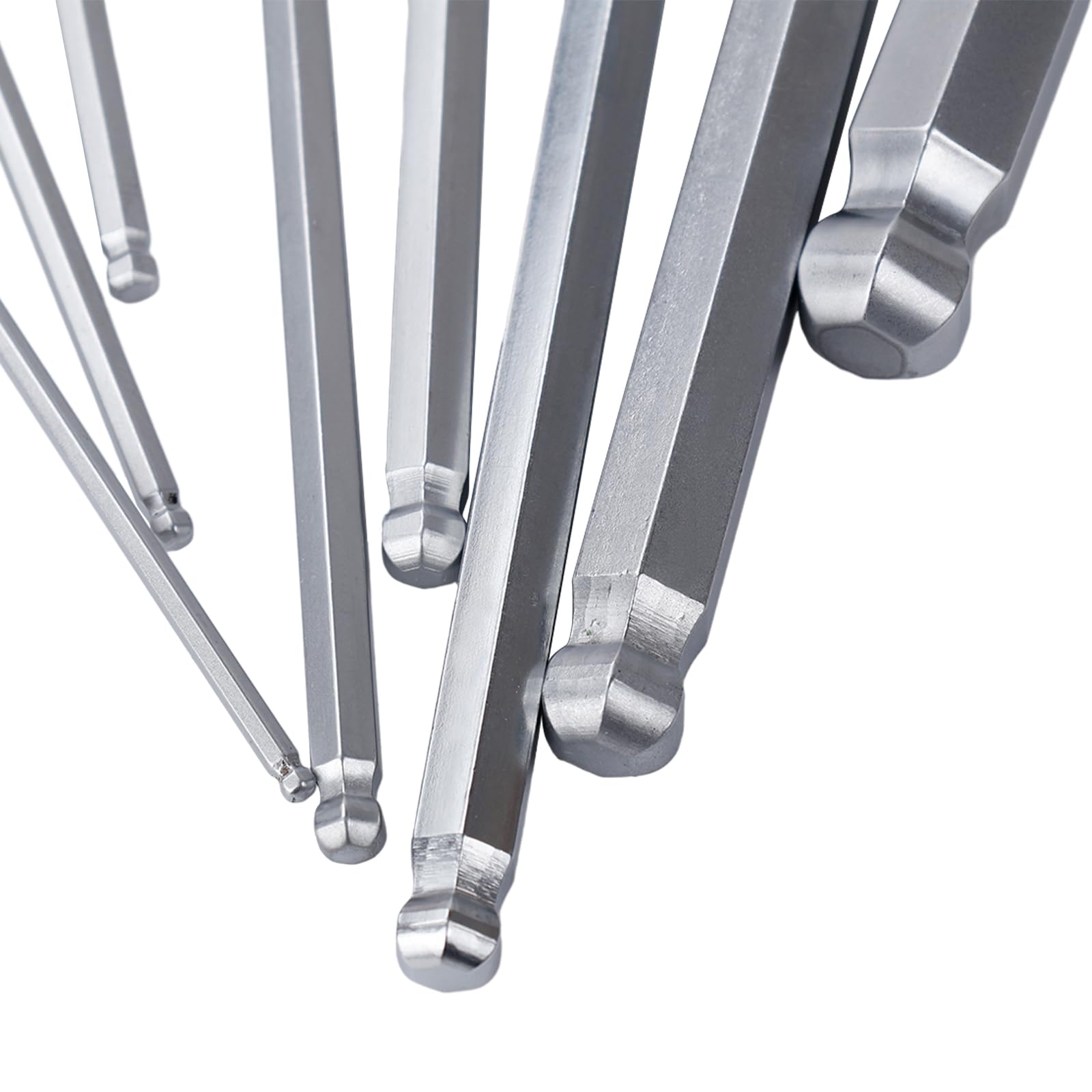 Larcele Llave Allen deLlave métrica hexagonal Llave en T con extremo de bola CR-V 2-10mm NLJBS-01 (2+2.5+3+4+5+6+8+10mm)