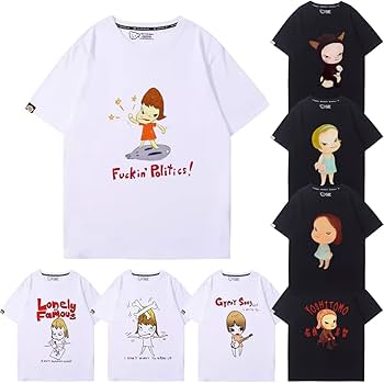 奈良美智Tシャツ2018 Amazon.co.jp: 半袖 奈良美智 Tシャツ 夏服 丸襟 なら よしとも