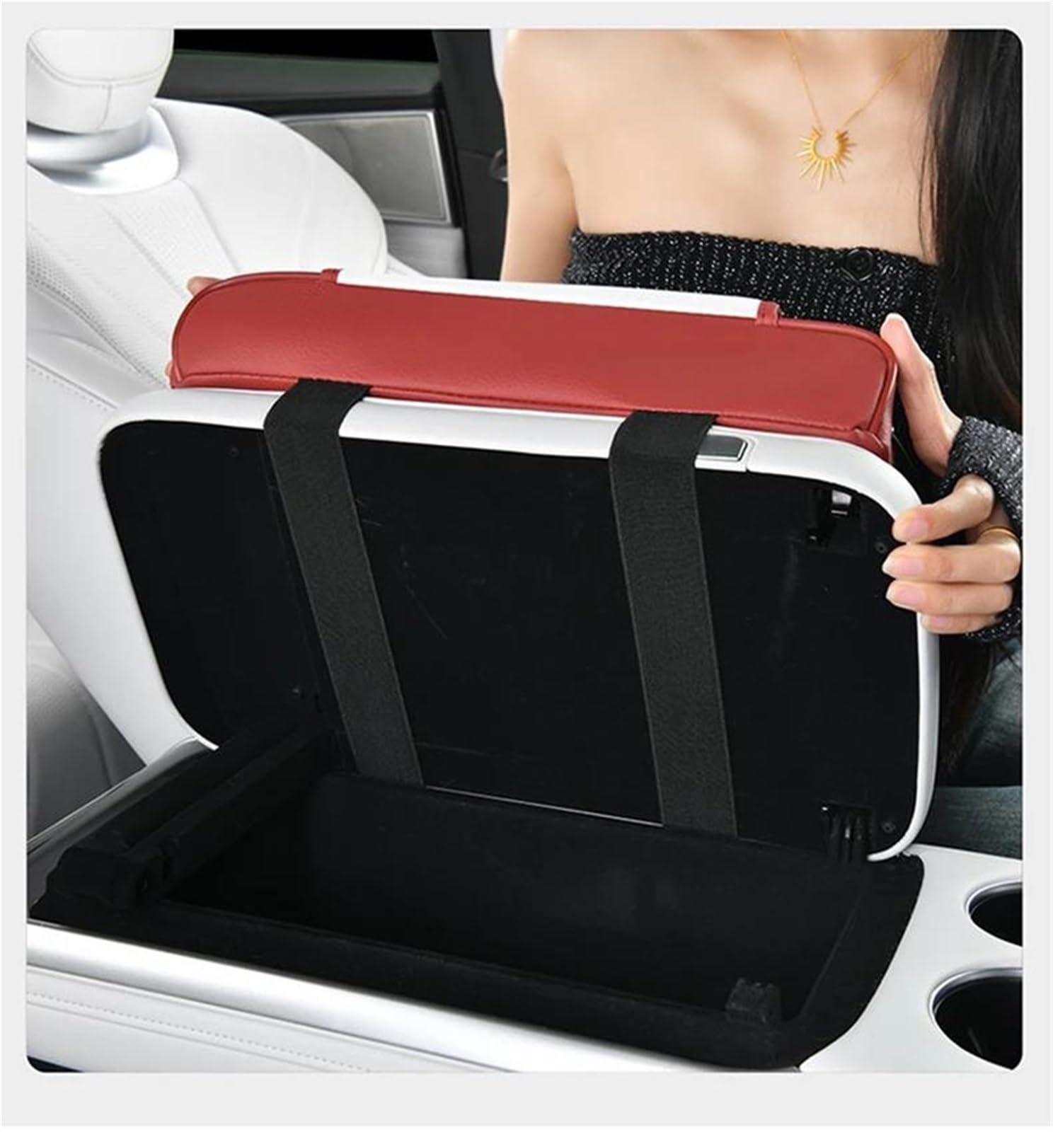 Boîte Rangement Multifonctionnelle D'accoudoir Central Voiture, Tapis