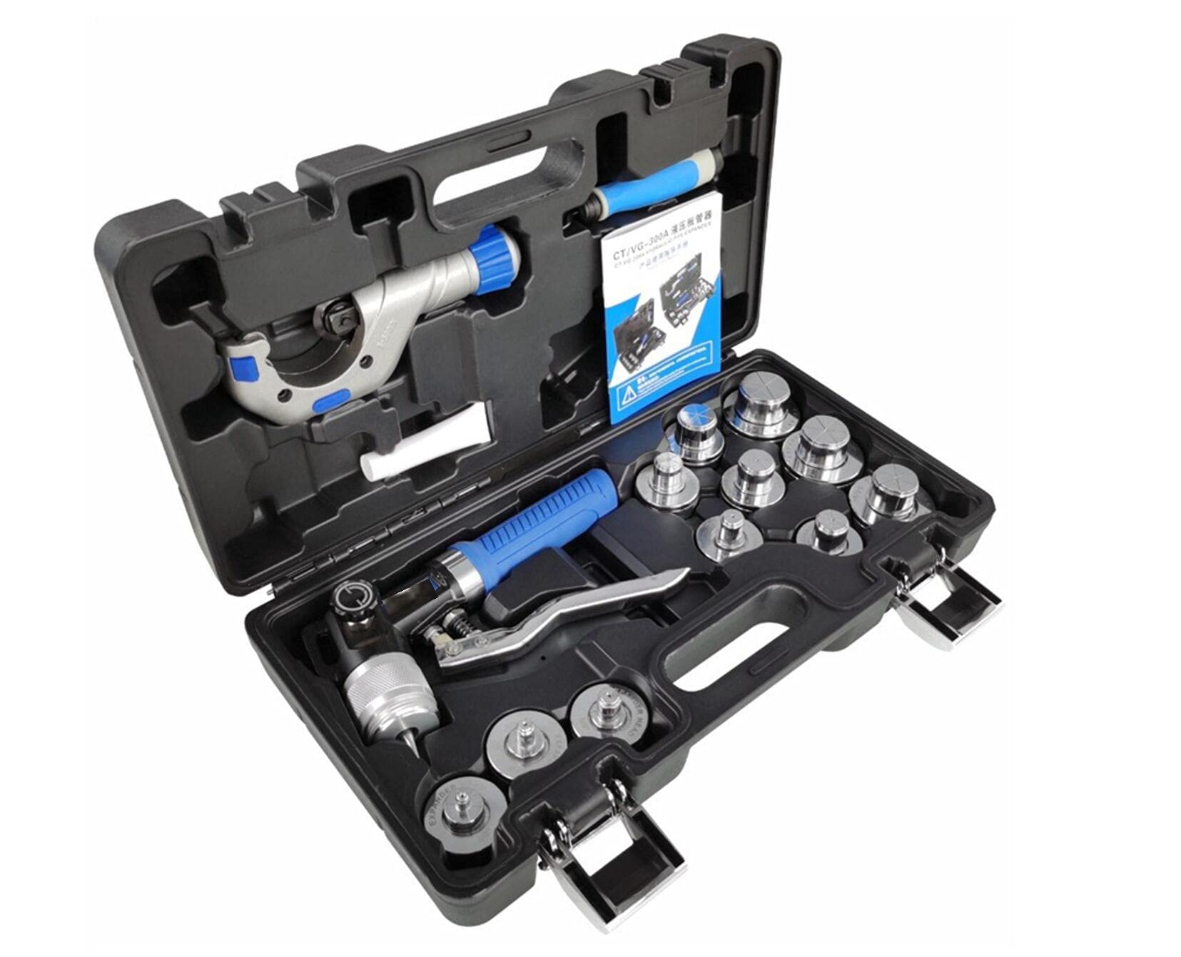 Hydraulic Crimping Tool Hydraulic SWAGING Tool kit for Copper Tubing Expanding Tube Expander Tool 3/8" to 1-5/8"