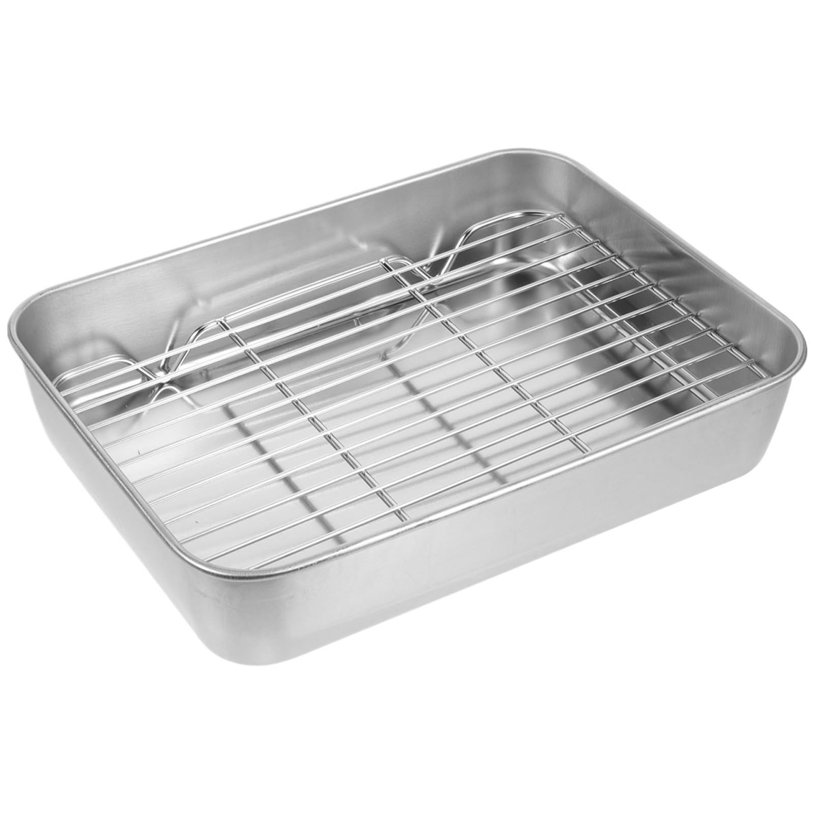 Bandejas para Hornear Parrilla con Rejilla Rejilla para Horno Plato para Servir de Acero Inoxidable Alambre para