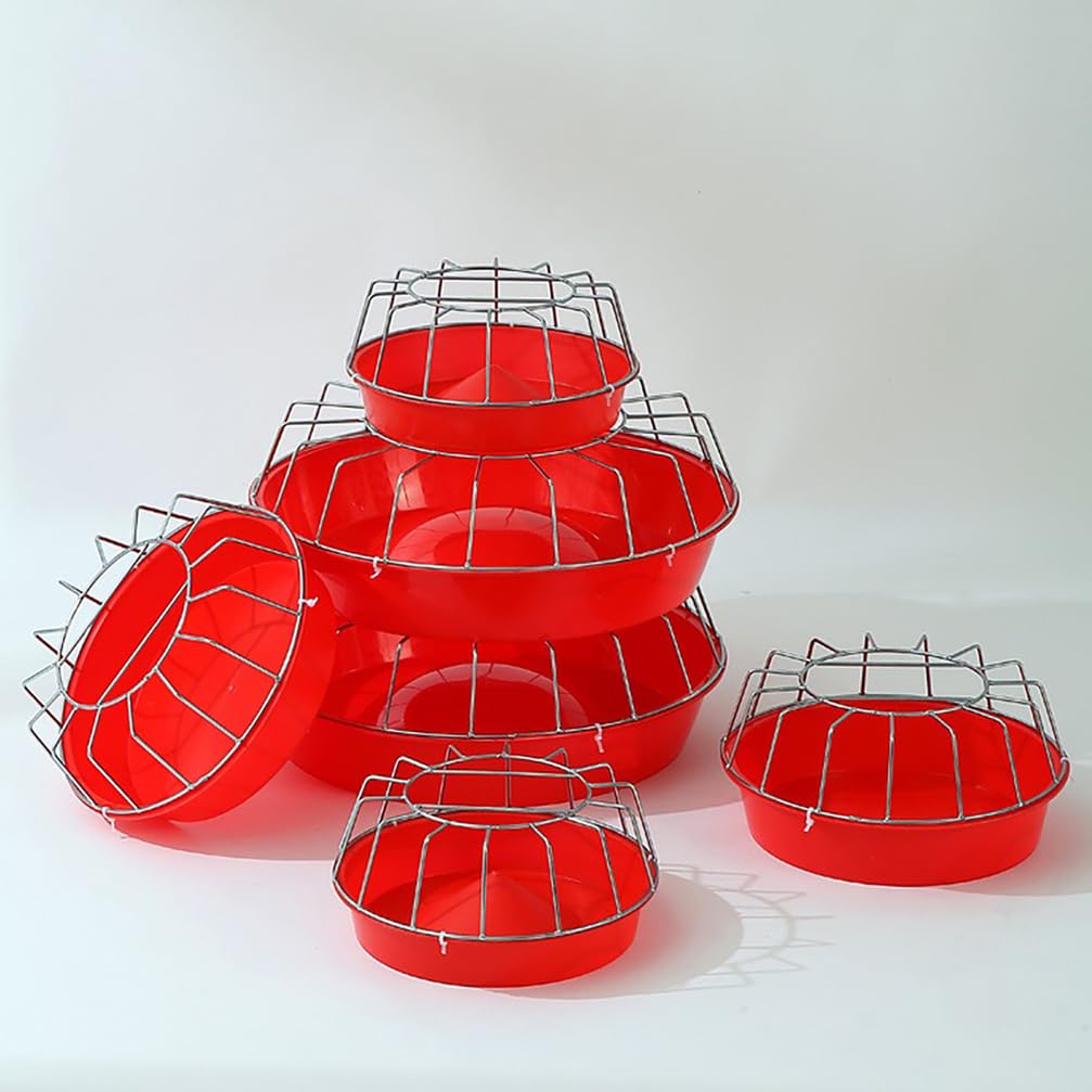 Comedero para gallineros, comederos para aves de corral para exteriores, comedero de compartimento redondo para patos, pájaros, aves de corral, accesorios para gallineros