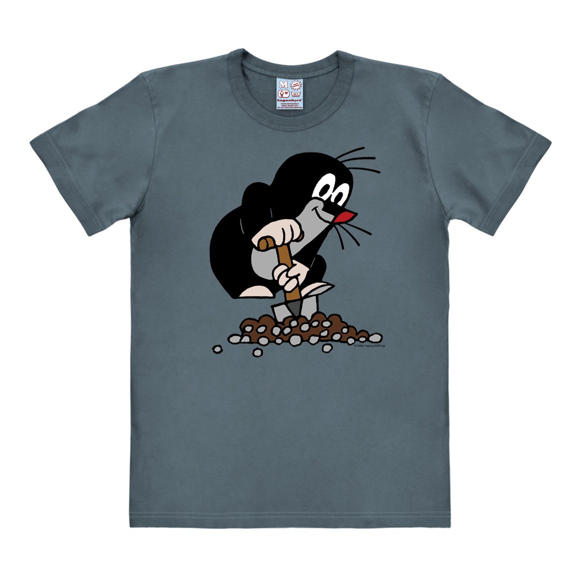 Logoshirt T-Shirt – Der kleine Maulwurf – Blau, Kurzarm, 100% Baumwolle