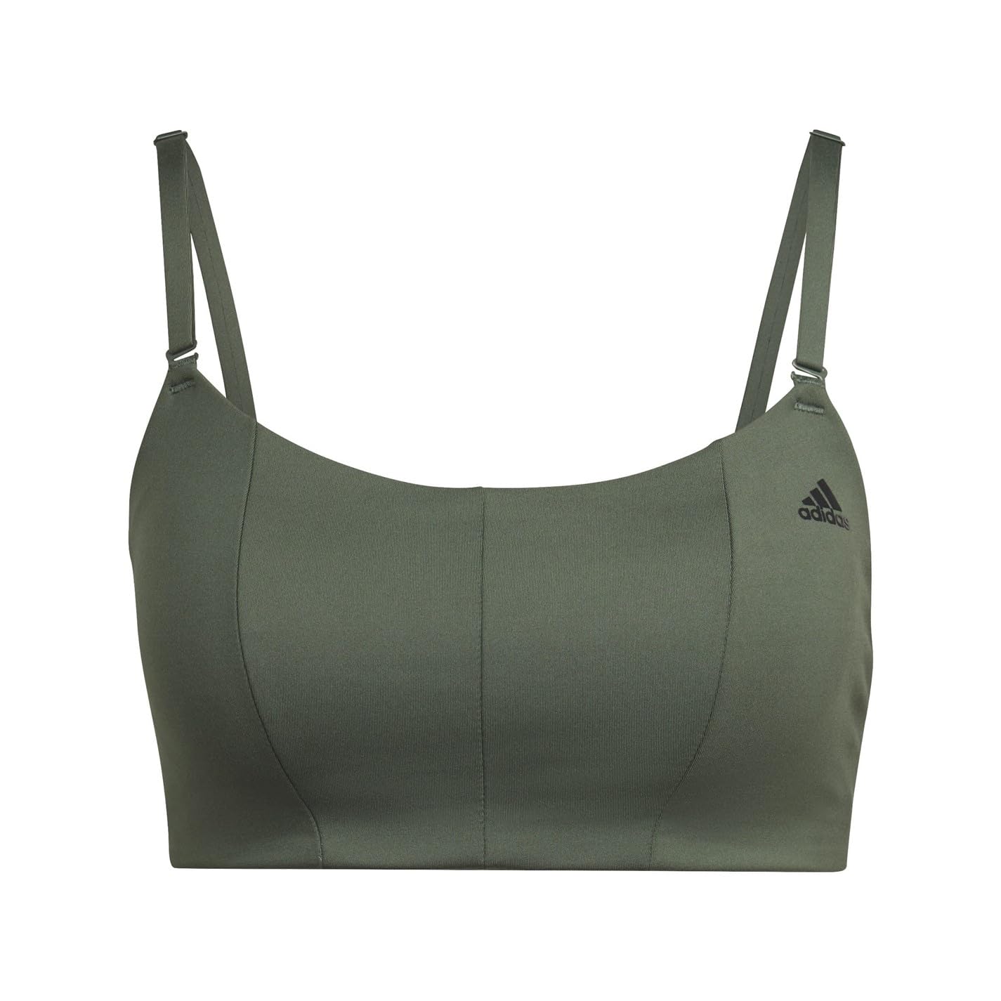adidas Womens Yoga Studio Light Support Sports Bra Green 32D