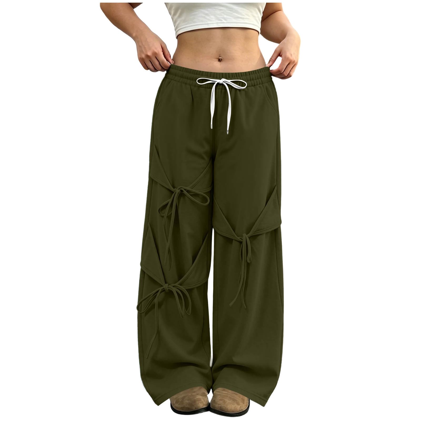 Pantaloni Tuta Donna Pantaloni a Gamba Larga con Elastico in Vita Pantalone Jogger con Coulisse Comodi Pantlone Cotone Morbidi Casual Pant Baggy Tinta Unita Pants Lunghi per Jogging Fitness Sport