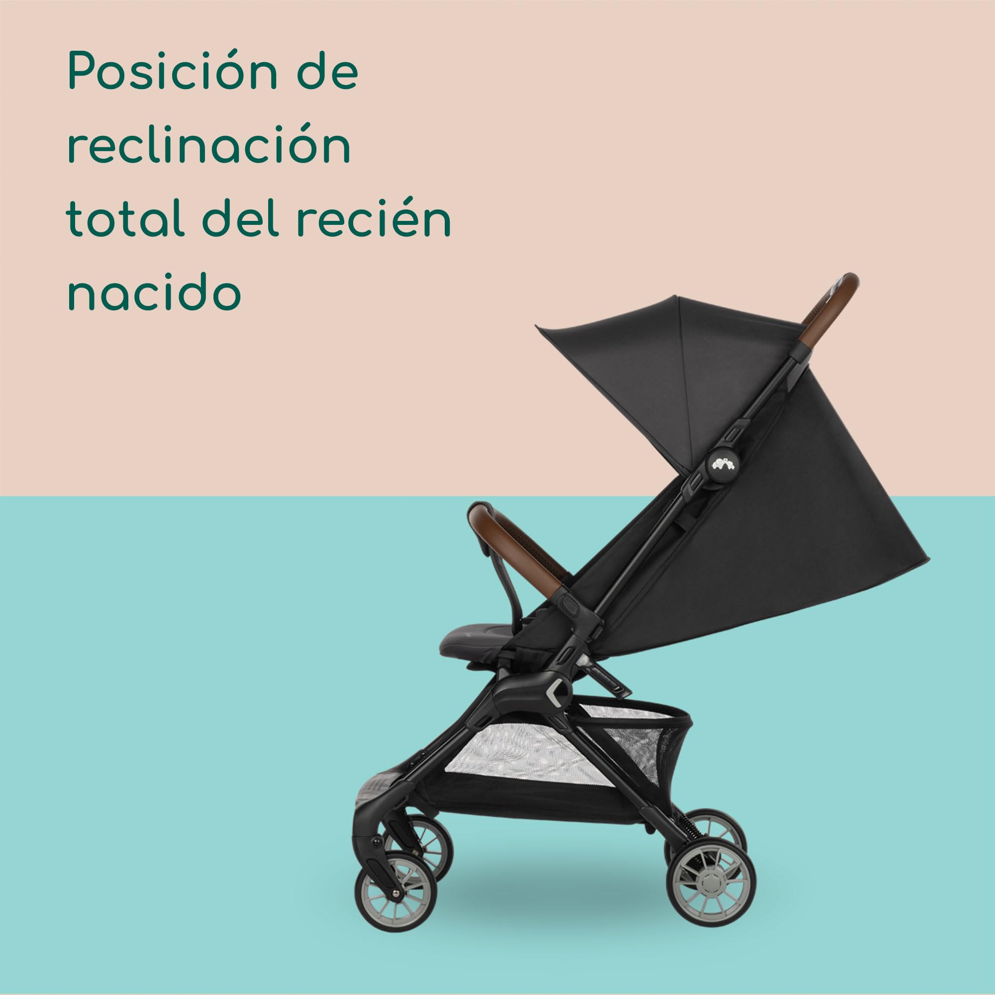 Bebeconfort Zephir, Silla Paseo Compacta, 0-4 Años (22 kg máx.), Silla Paseo Ligera para Viajar(5,6 kg), Apta para Cabina Avión, Asiento con Reclinación Total, Cesta Almacenamiento, Mineral Graphite