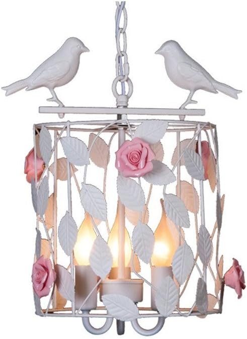 Industrial Pendant Light The floral birdcage chandelier lamp in the Korean-style chandelier ,2840CM(E143),WHITE Garden