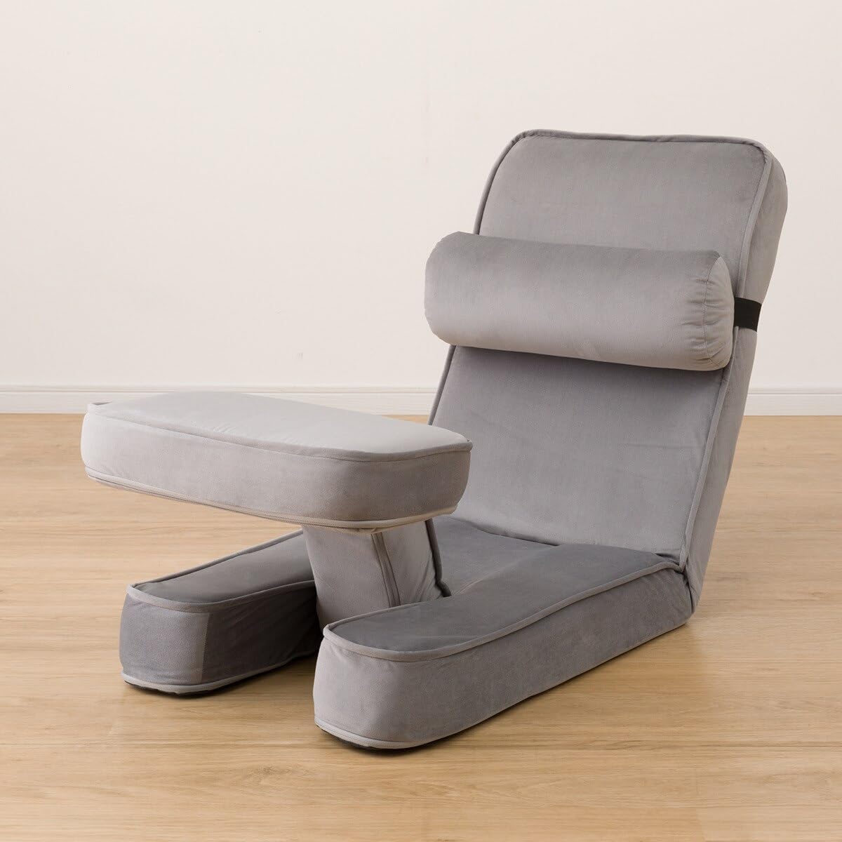 ニトリ(NITORI) ゲーミング座椅子2 ベロア グレー 幅49×奥行88×高