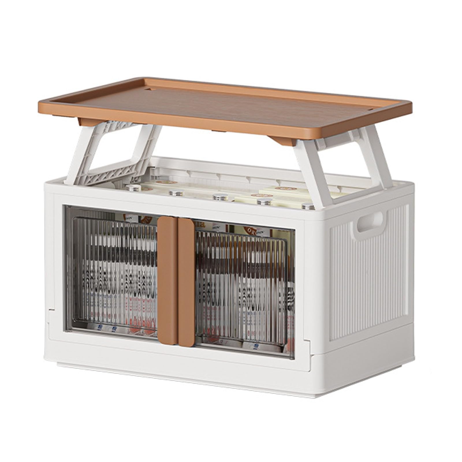 Boîtes de rangement empilables et pliables pour bureau et maquillage