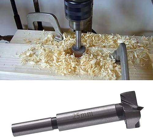 Miniatura 3 de BestAlice Juego de 5 brocas Forstner, 15, 20, 25, 30, 1.378 in, juego de brocas para carpintería, juego de brocas de ala plana, broca de acero de