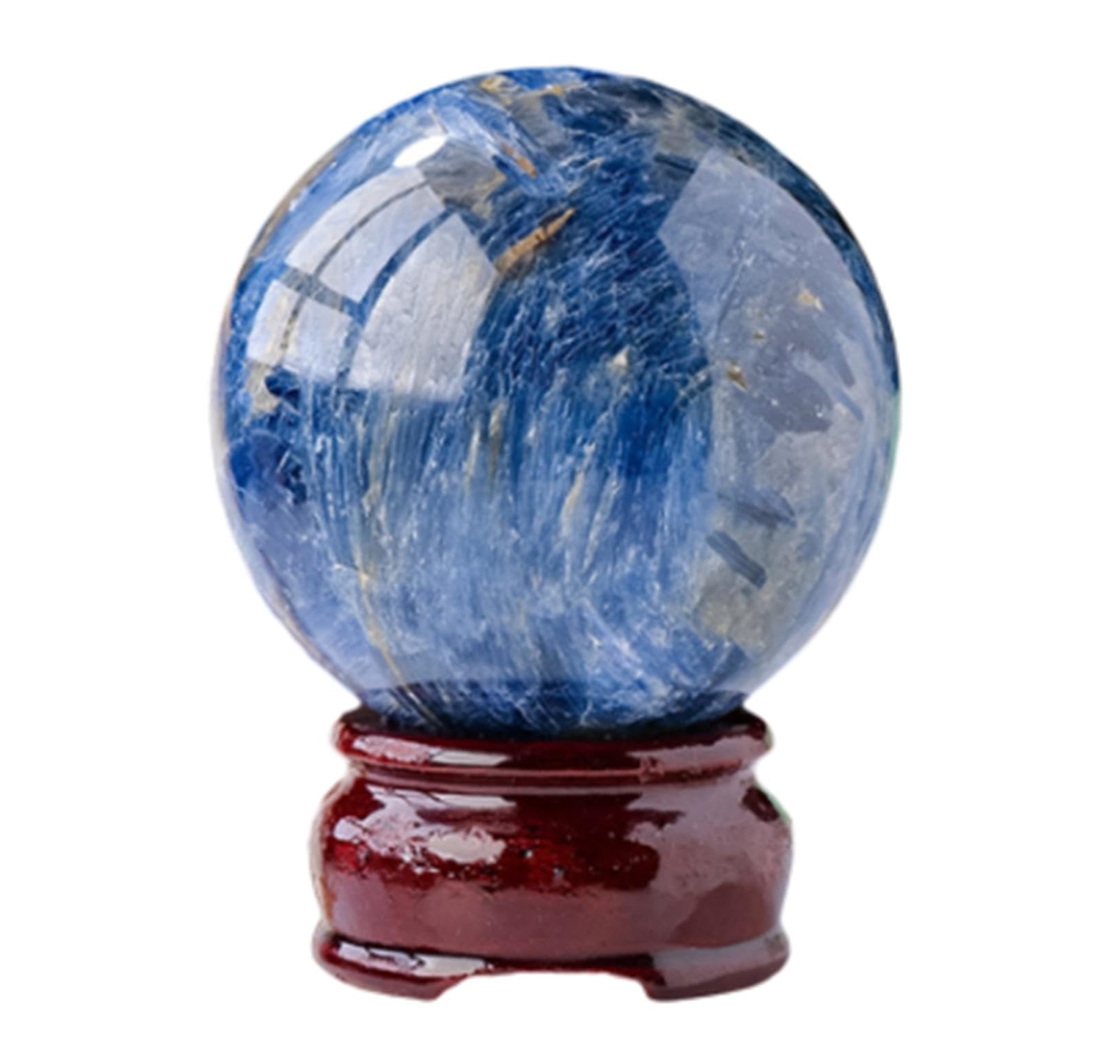 AUOQKQUT Kyanite Crystal Ball Blue Sphere Gemstone Polishing Divination Balls for Home Decor, Magic,4-4.5cm