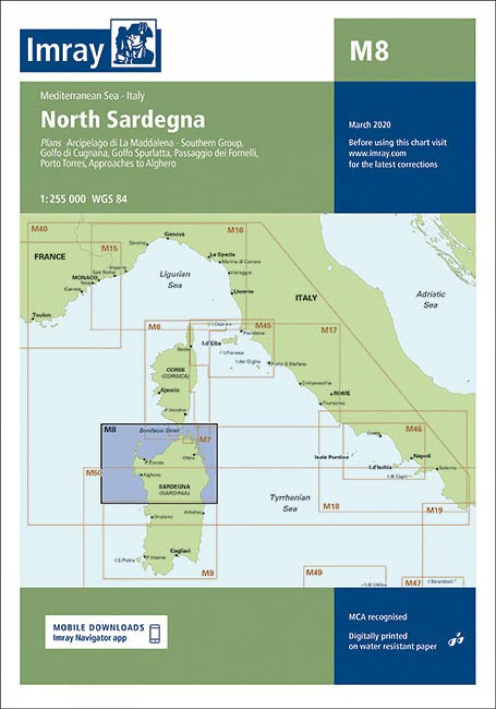 Imray Chart M8: North Sardegna (Imray M Charts): 8