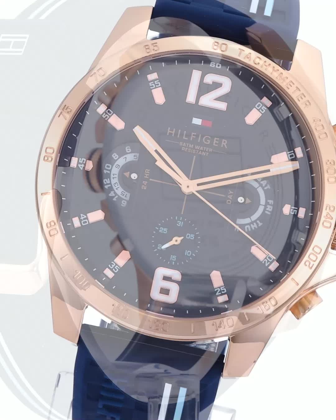 Amazon.co.jp: [トミーヒルフィガー]メンズ 腕時計 ネイビー文字盤