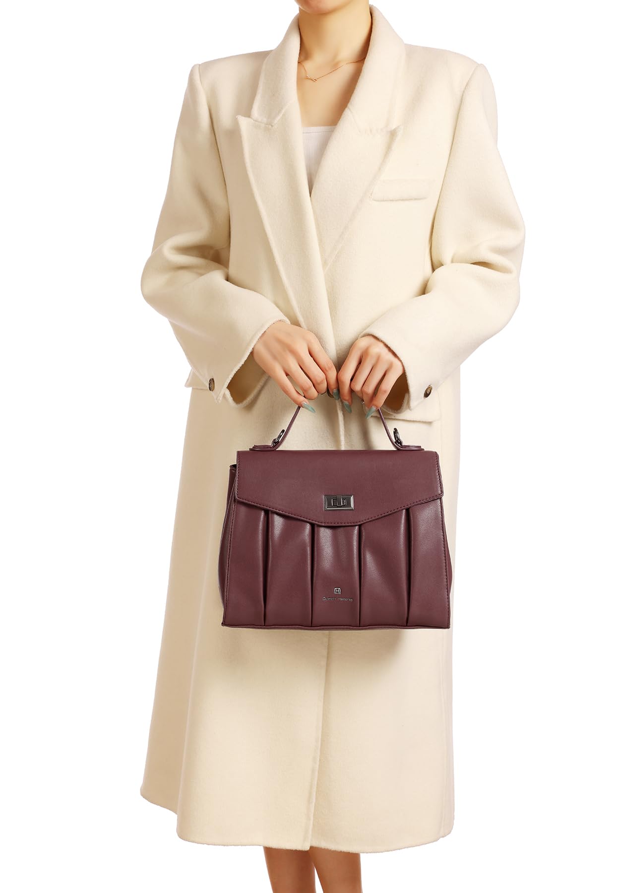 QUEEN HELENA Borsa Grande a Mano con Tracolla Rimovibile Elegante Donna M1058N