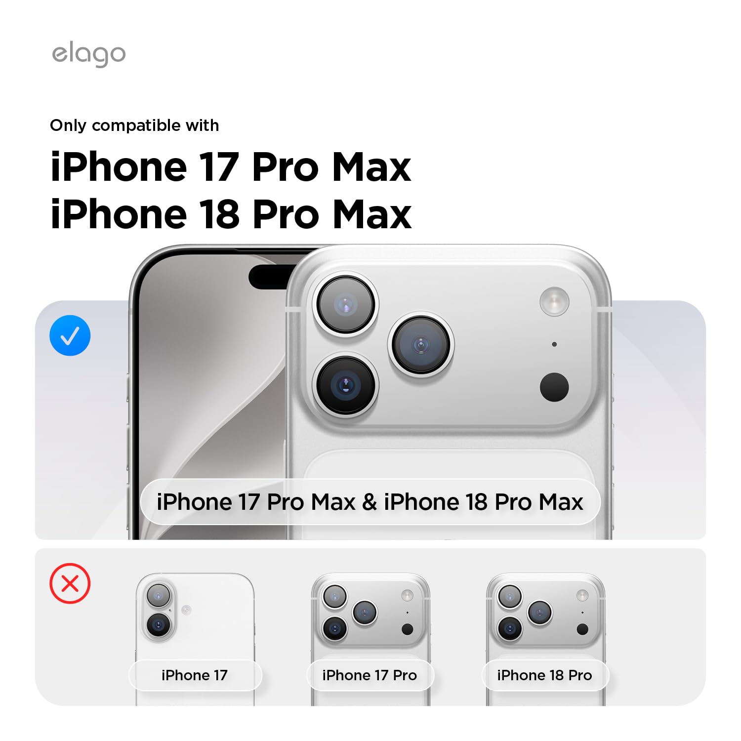 elago Magnetic Pebble Case for iPhone 18 Pro Max & iPhone 17 Pro Max Gray — Amazon image 2