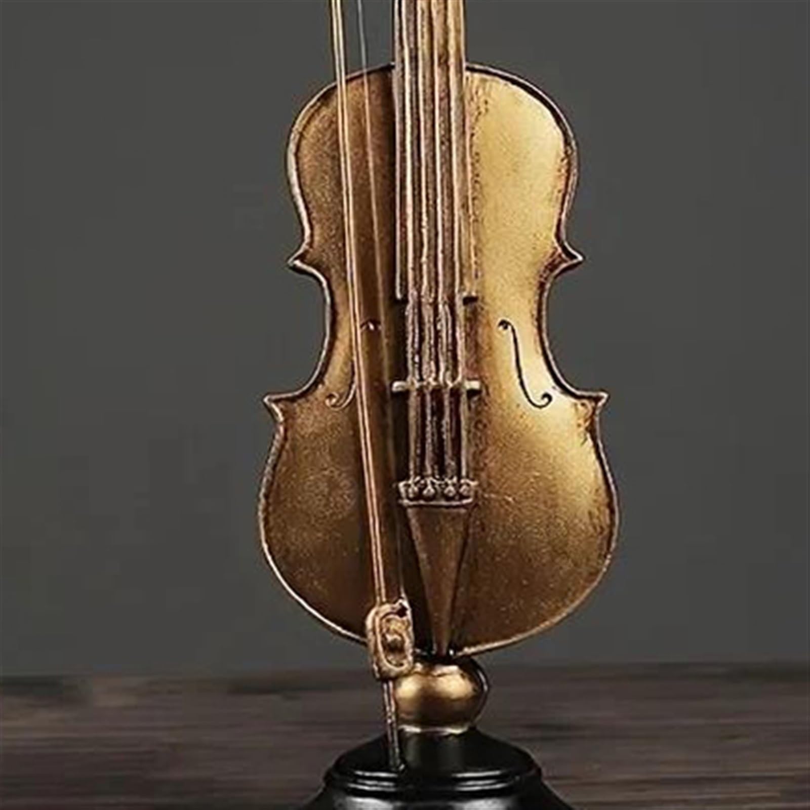 Zestaw Modeli Do Składania Instrumentów Muzycznych Miedziany Miniaturowy Miniaturowy Model Domowy Ornament Stary Instrument Skrzypcowy