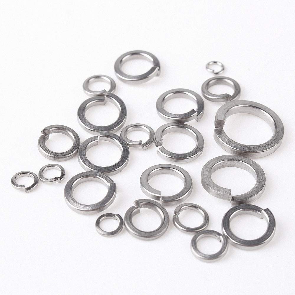 Unterlegscheiben Dichtung, Federringe M1.6 M2 M2.5 M3 M4 M5 M6 M8 M10 M12 M14 M16 M18 M20 M22 M24 M27 M30 Single Coil (Innendurchmesser: M2.5, Stückzahl: 100 Stück) (Farbe: 100 Stück, Größe ( Color :