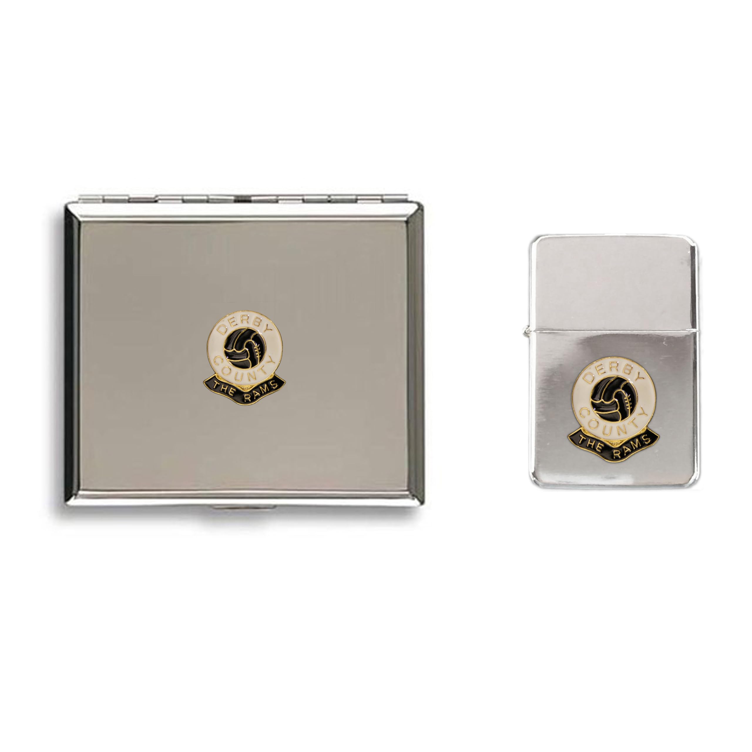 Football Lighter and Cigarette Case Gift Set Derby