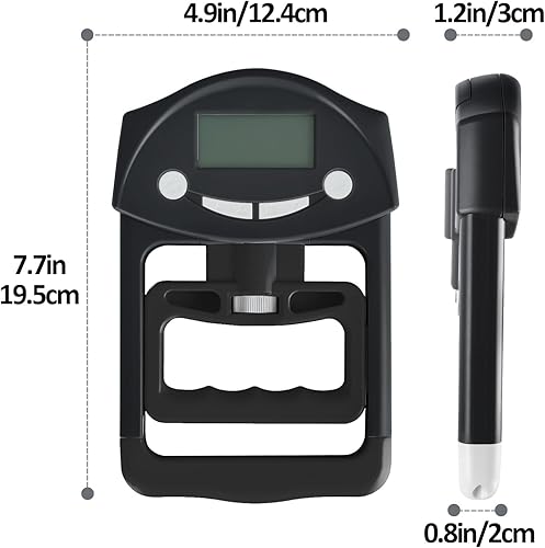 Miniatura 2 de Probador de fuerza de agarre, dinamómetro de agarre de mano, probador electrónico de fuerza de agarre de mano, medidor de ejercicio de mano, medidor