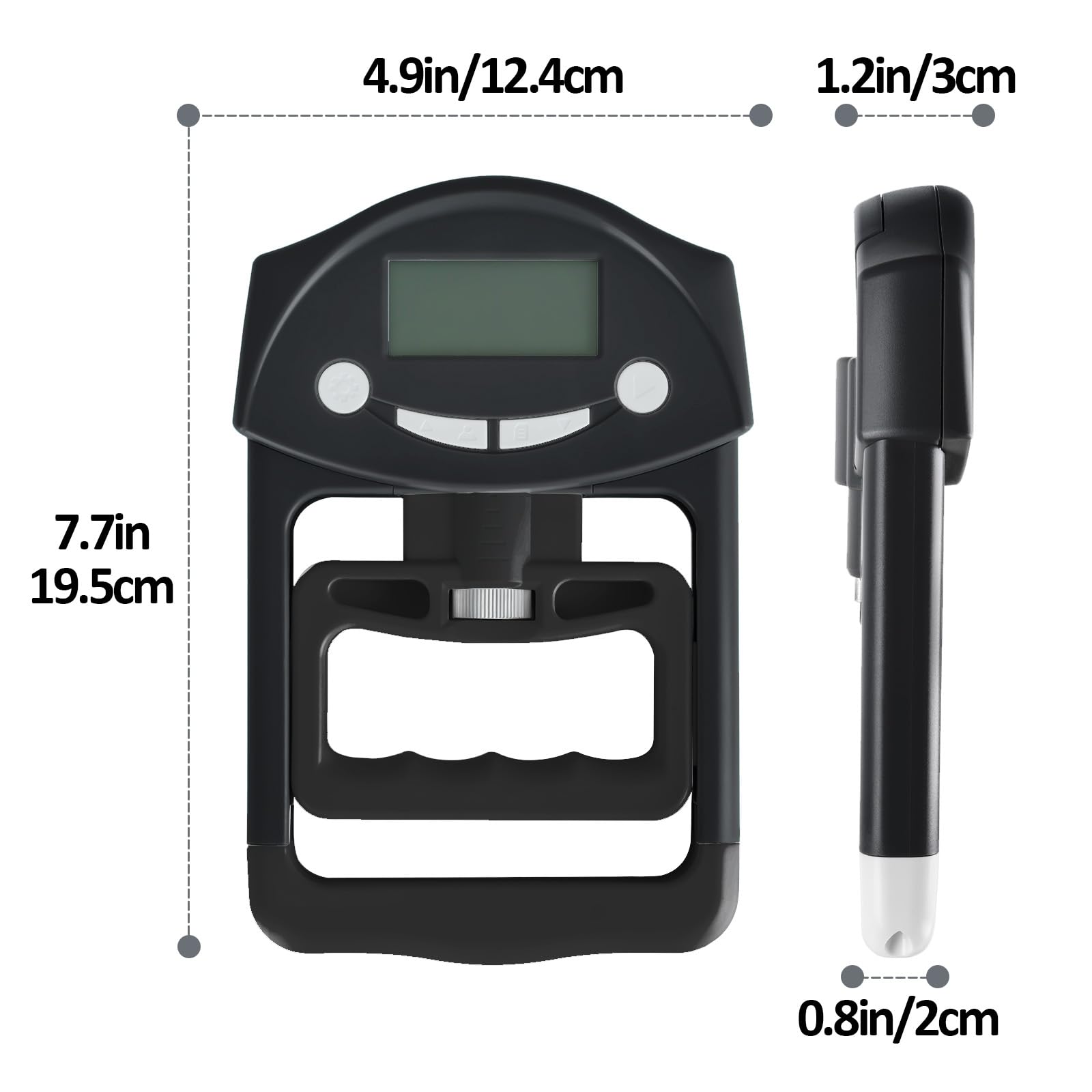 Grip Strength Tester, Hand Grip Dynamometer, Electronic Hand Grip Strength Tester Grip Strengthener Hand Exerciser Meter Digital Hand Grip Training Gauge 220 Lbs / 99 Kgs for Sports, School, Office and Home Use