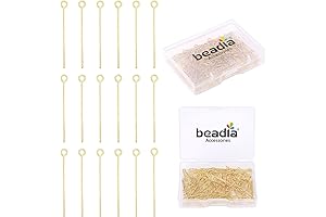14K Gold Plated Open Eye Pins Bulk for Jewelry Making