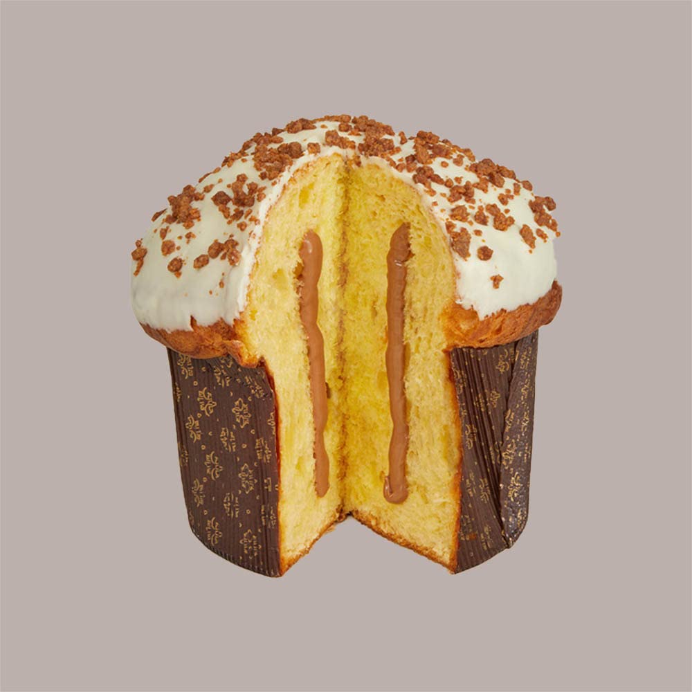 Lucgel Glassa Copertura Pastrycover per Panettone Colomba Croissant al Gusto Cioccolato Bianco Leagel - 3,5 Kg -