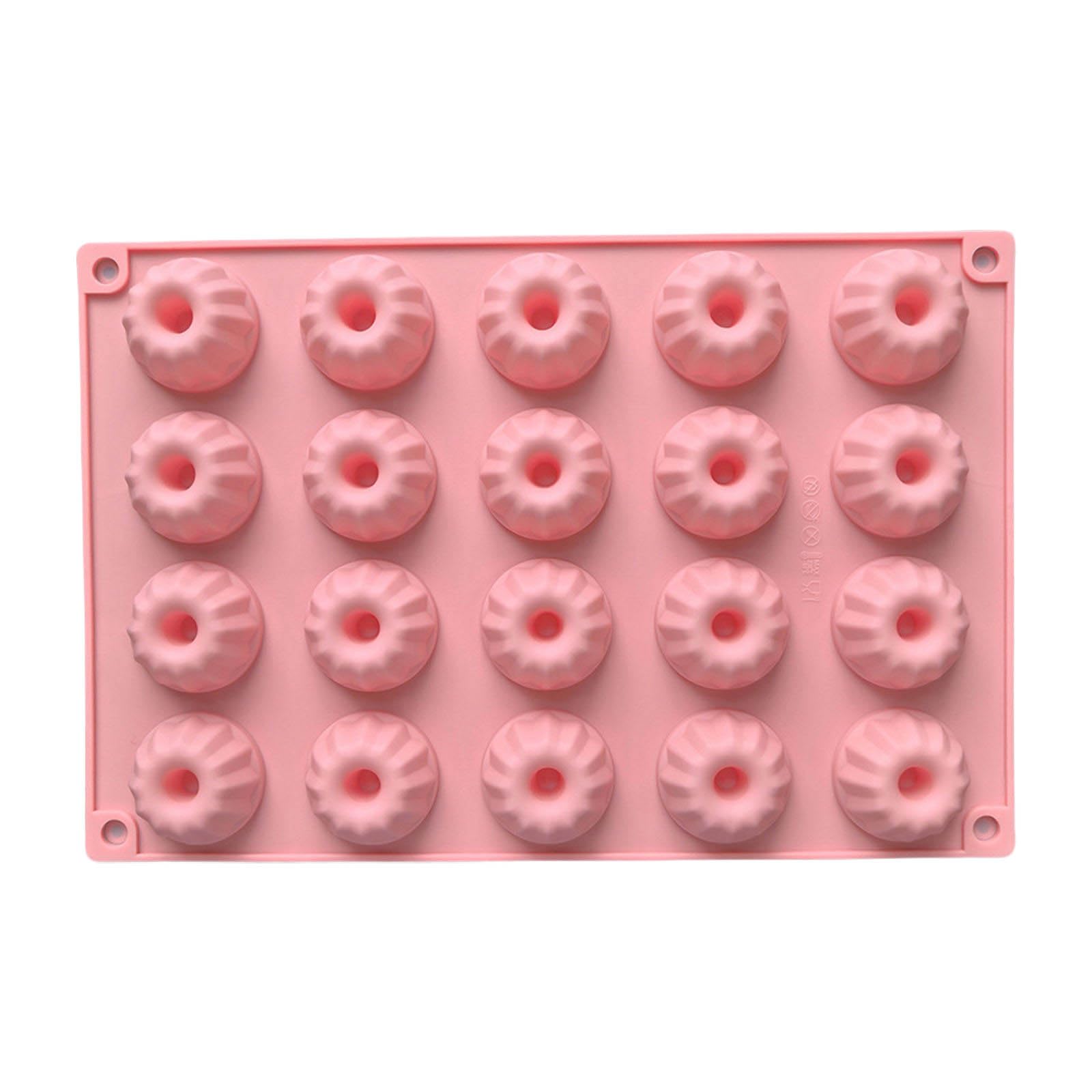Xjdzineq Functional 20 Slot Silicone Miniature Cake Nonstick Baking for Cakes Muffins Brownies and Puddings Cake