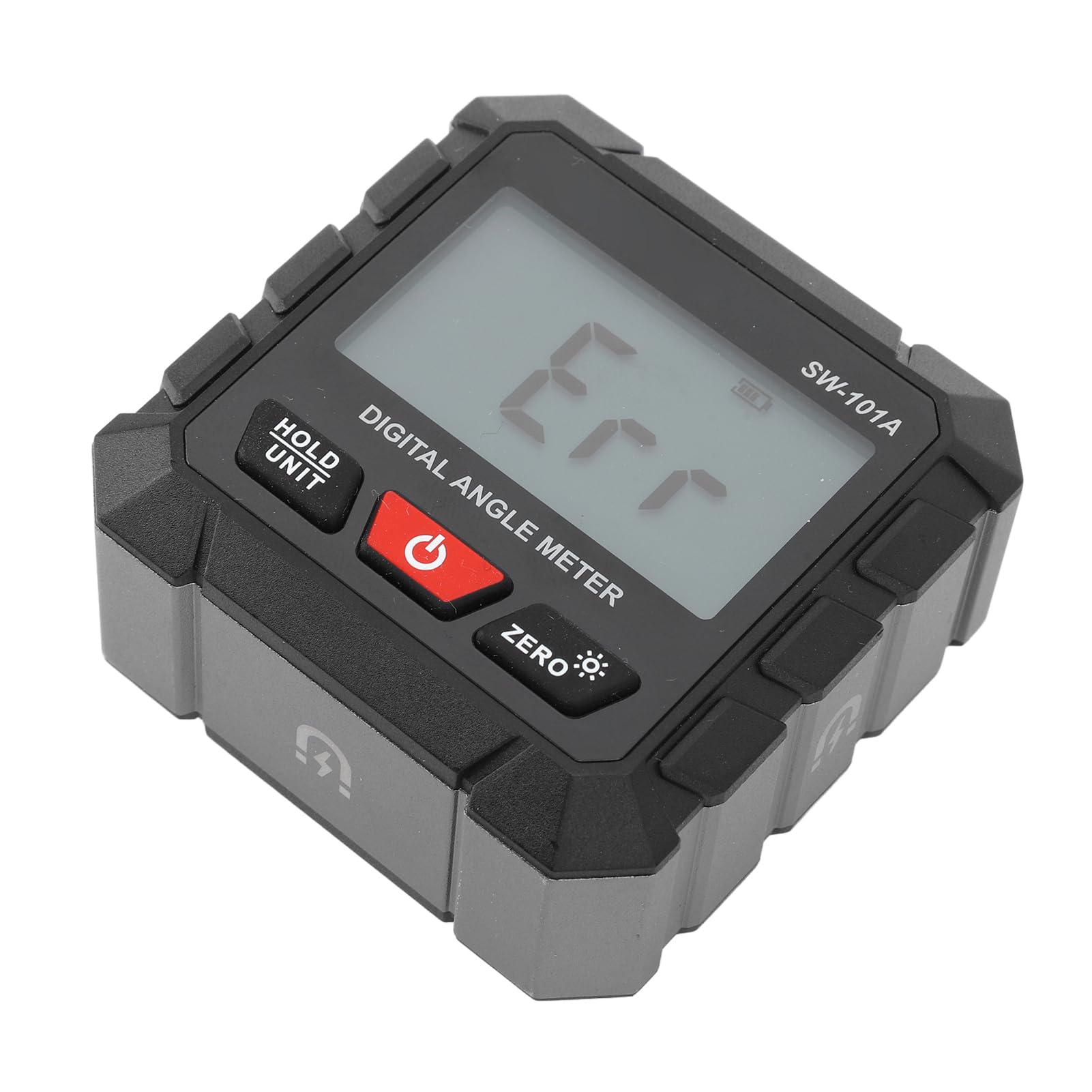 Buscador de ángulo digital con base magnética de rango de 4 x 90 grados y giro automático de pantalla para mantenimiento de carpintería y construcción Dispositivo de medición de
