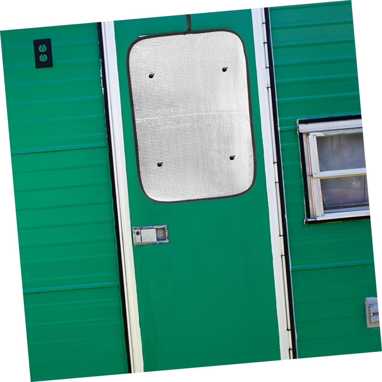 Holibanna 4pcs RV Window Shades Aluminum Reflective Sunshade for Camper Windows Blackout Curtains for RV Travel and Privacy Protection