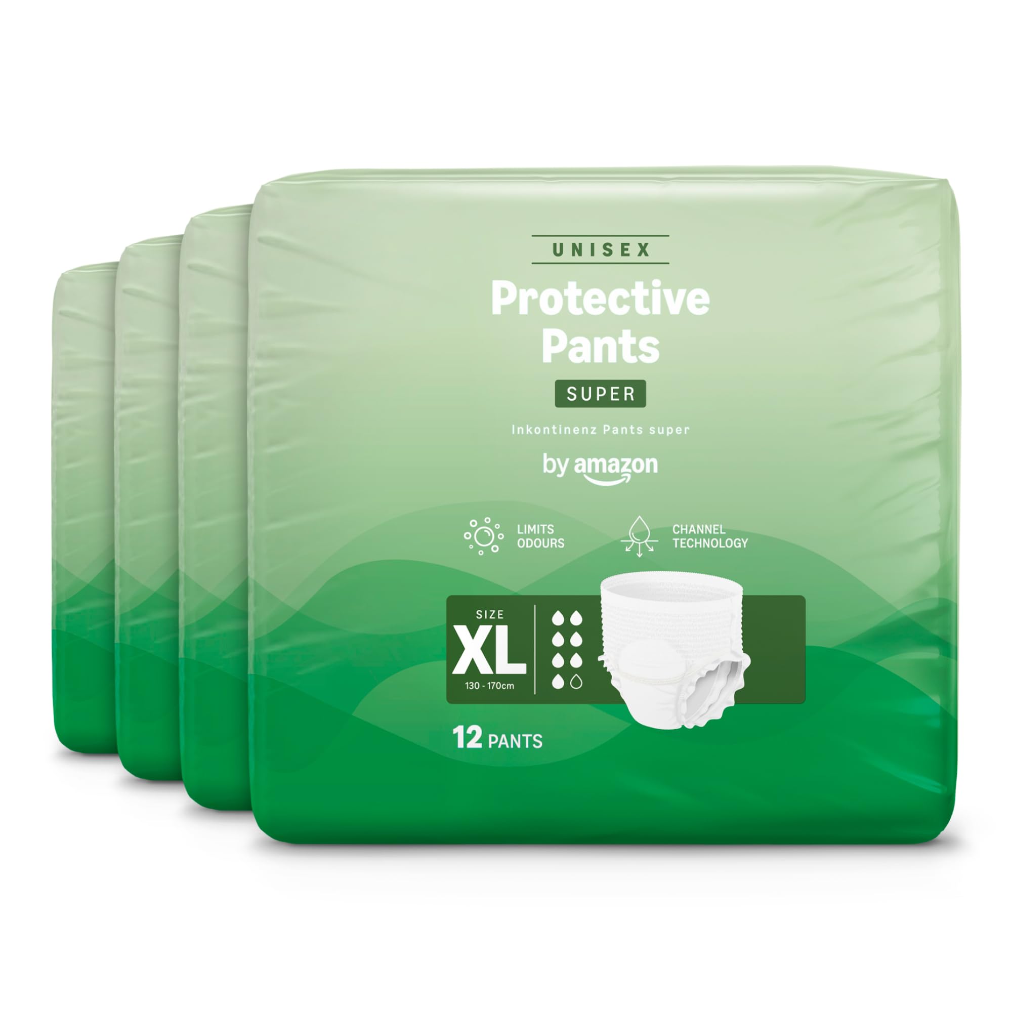 by Amazon Super-pantalons Unisexes XL, 48 unités (4 paquets de 12)