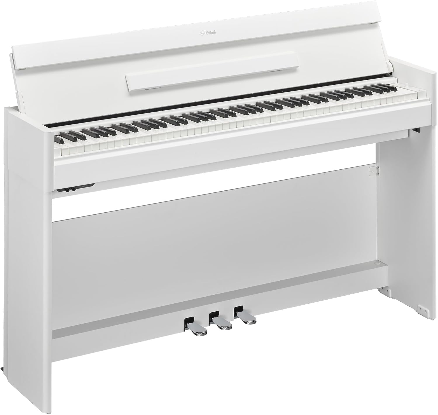 Yamaha YDPS55 Arius Series Slim Digital Console Piano, White, 88-Key S55 Slim White