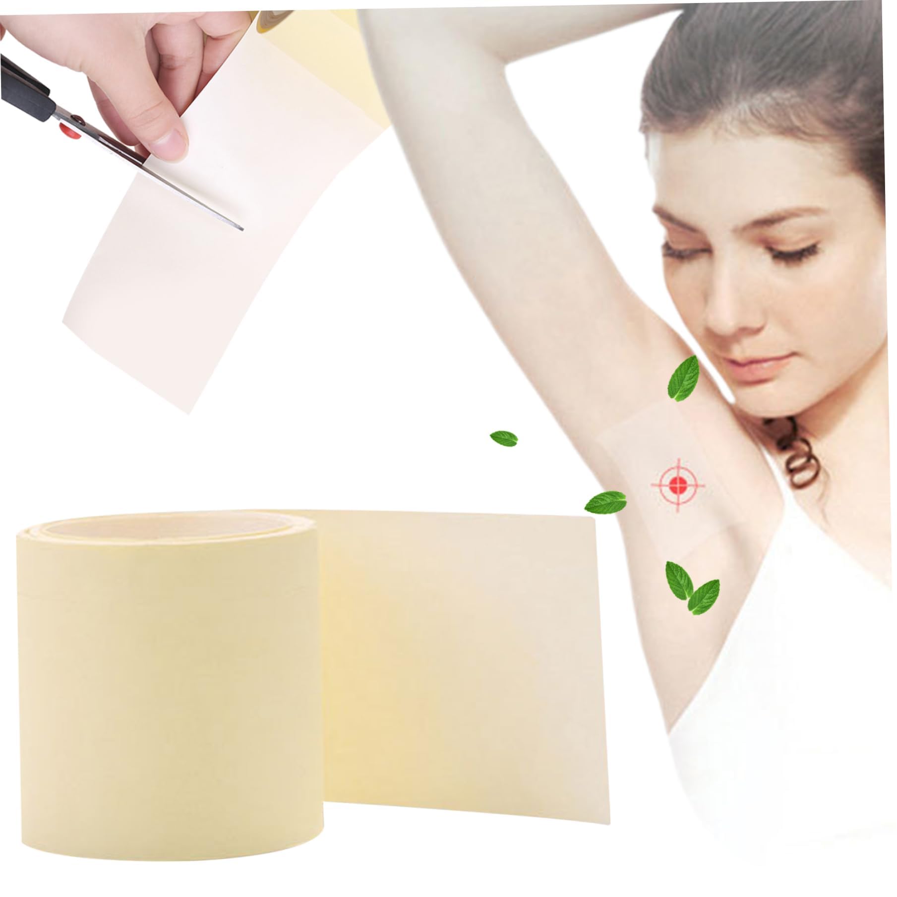 Azonee Armpit Sweat Pads, Disposable Clear Underarm Sweat Pads, Double-Sided Adhesive Safe Underarm Pads, Cuttable Elastic Armpit Pads for Men Women Sweat Pads, Non Visible, Extra Adhesive