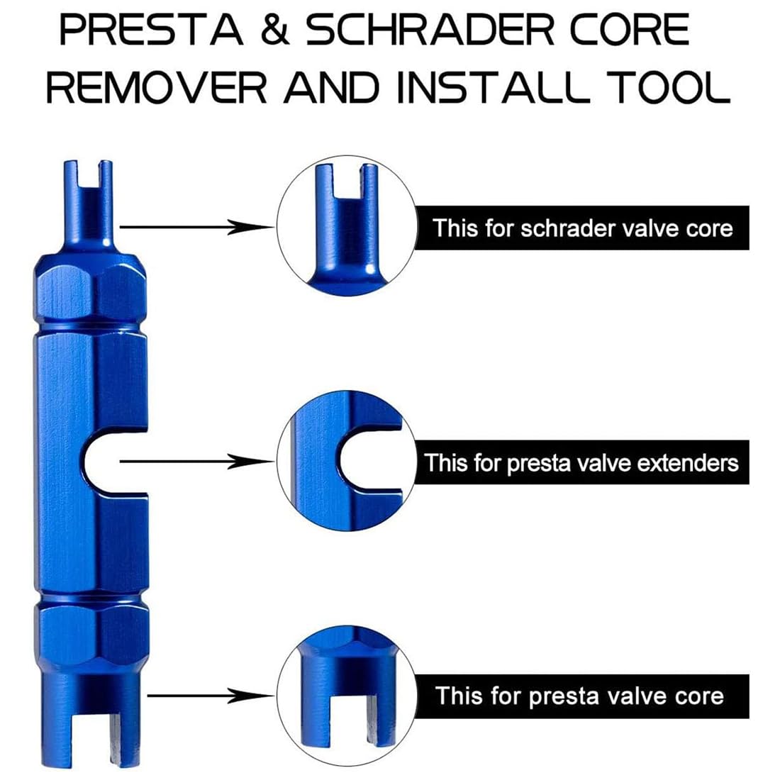 10 Pezzi Nucleo Valvola, Kit Valvola Bici, Nucleo Valvola Bici, Kit sostituzione Valvola Presta, Strumento Rimozione Nucleo Valvola, per Pneumatici da Bicicletta
