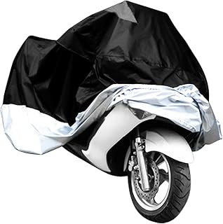 Surepromise Gr. XXXL Motorradabdeckung Motorradplane Motorradplane Motorradgarage Outdoor Indoor 190T Wasserdicht Winterfe...
