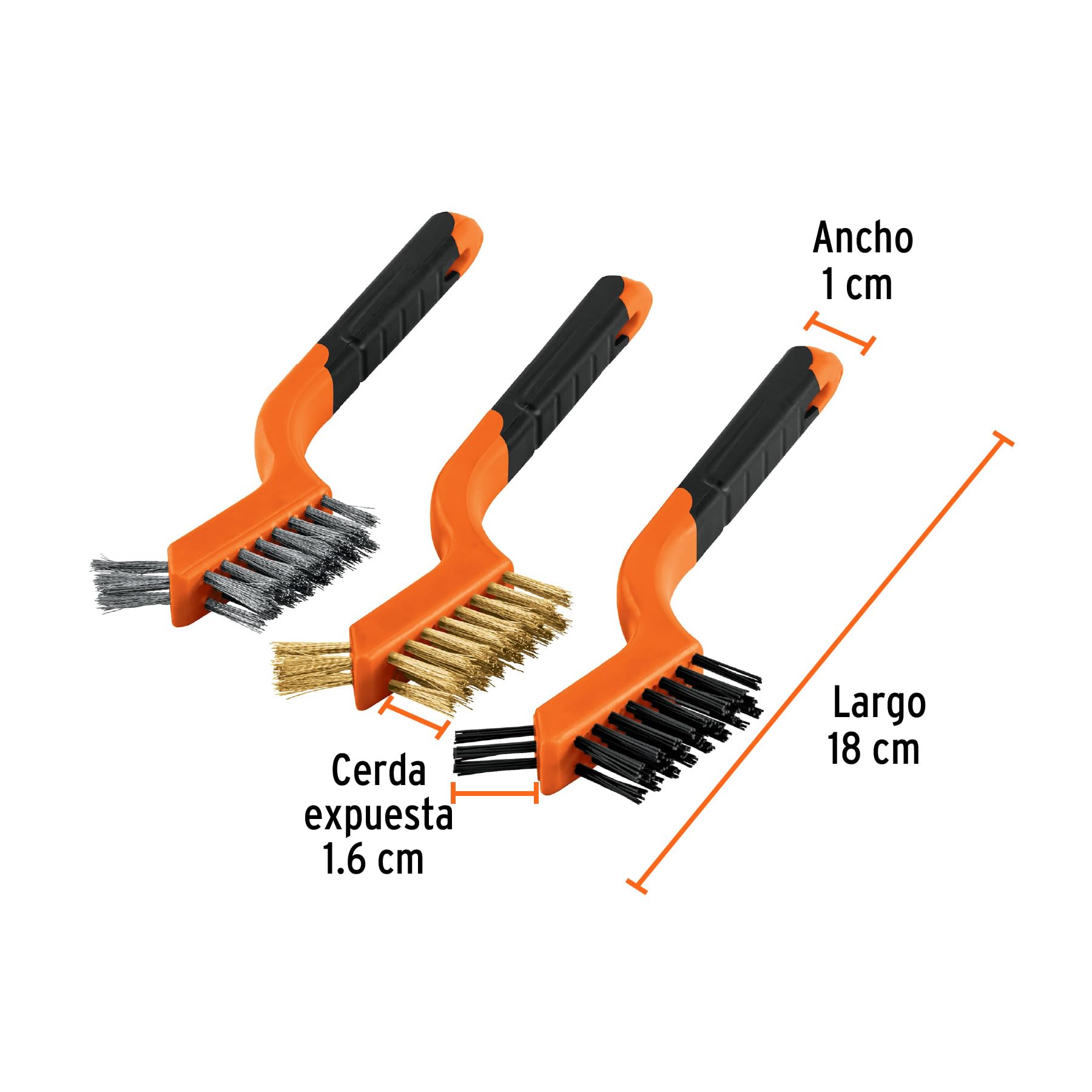 Amazon.com: TRUPER JCEA-3 3-Pc Mini Wire Brush Set : Tools & Home