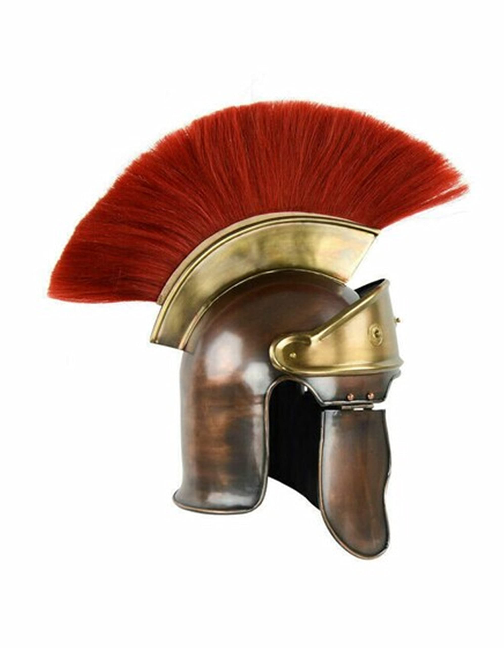 Casco medieval romano praetoriano soldado, casco de guerra espartana, casco LARP Armor para cosplay, casco de metal pretoriano Trooper Halloween
