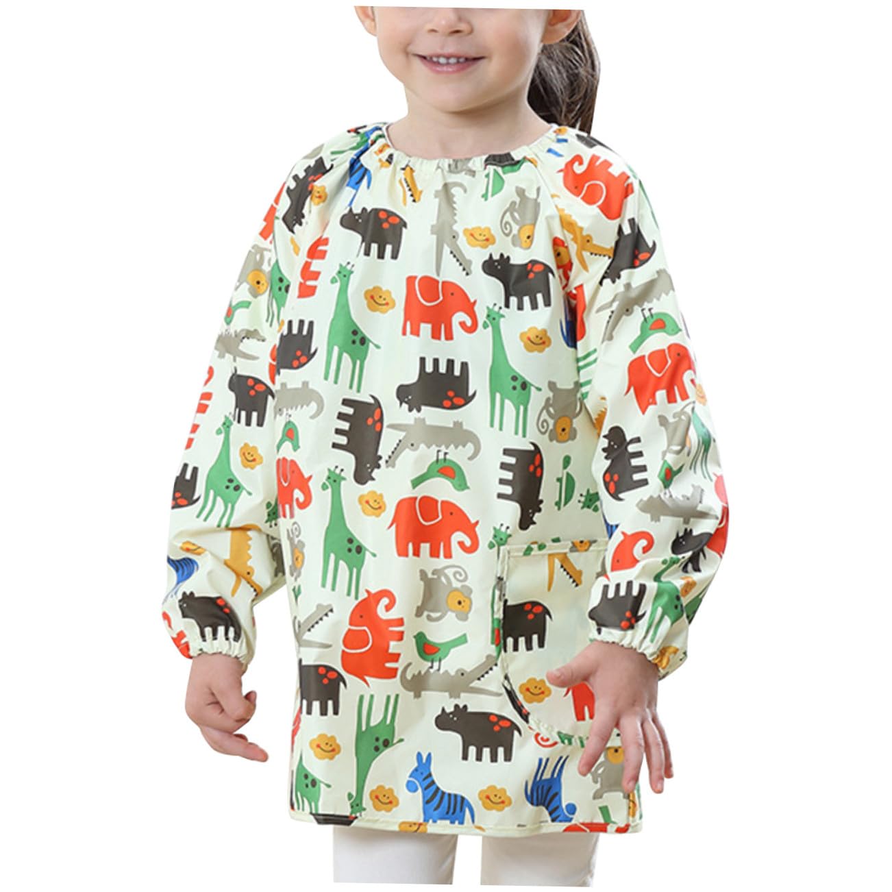 GALPADA Delantal para Pintar con Mangas Largas Bata Protectora Azul para Manualidades y Talla S Ropa Infantil Resistente Manchas