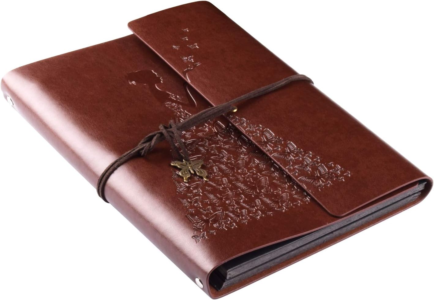 Scrapbook Album,Kinsky Leather Photo albums Loose-leaf Albums 60 pages,Memory Book Birthday Wedding