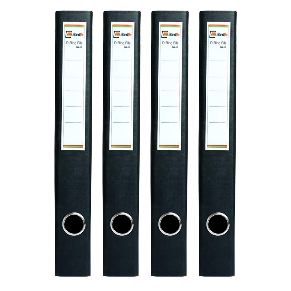 BindEx with tagline Quality with Integrity Office Box Cobra File (Black) Pack of 4 ,A4 Size