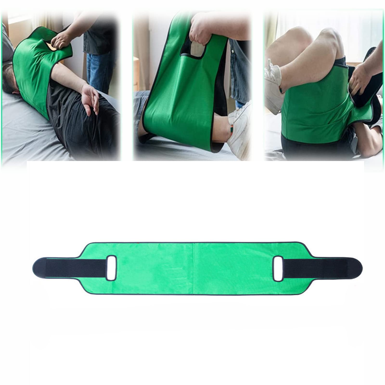 DINGFAN Transferencia de Toalla Deslizante con Asas para Pacientes con Cama y Adultos Mayores, Ayuda de rotación ergonómica para Personas Mayores, Cuidado en el hogar y el Hospital, a Prueba de Agua