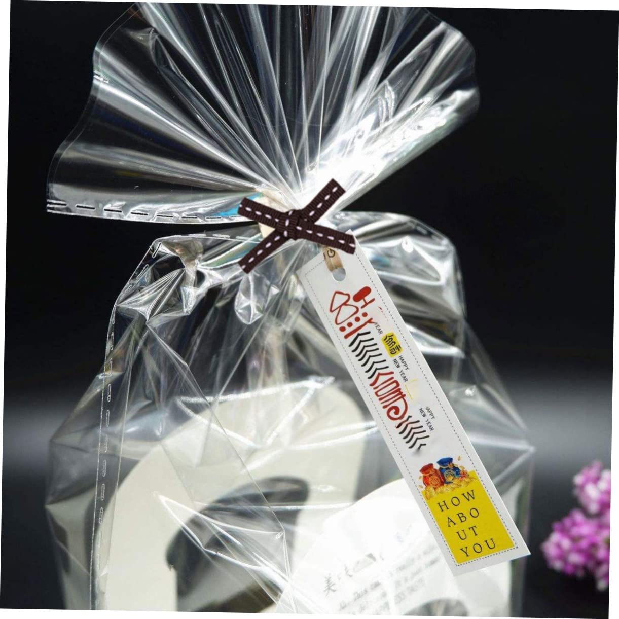 Ipetboom Elegant Bowknot Wrapped Wire Food Sealing Tie 50pcs Metal Wire Wrappers for Baking - Packaging