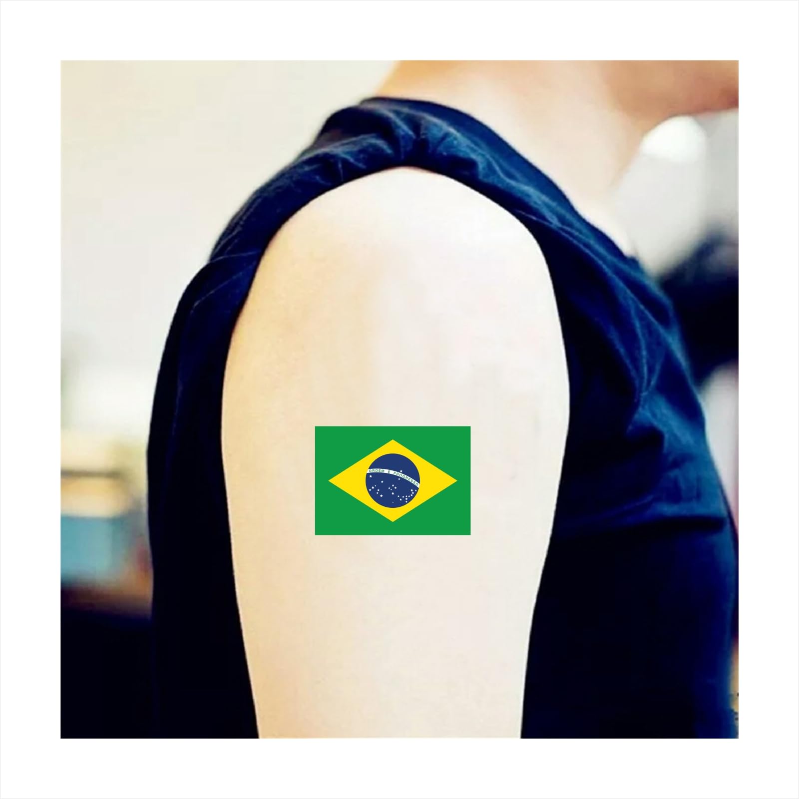 Womaha 30 Sheets Temporary Brazil Flag Tattoos for Kids Adults Fans Fake Face Tattoo Stickers, Green Yellow Blue - Image 4