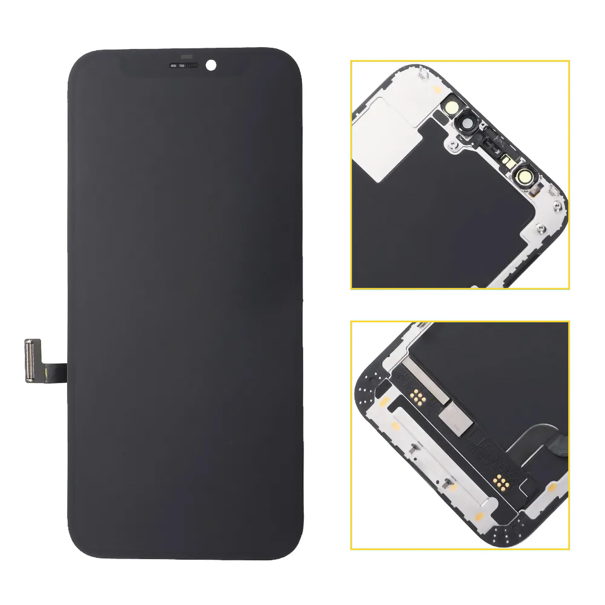 Ecran Remplacement pour iPhone 12 avec Joint d'ecran + Verre Trempe et Outils