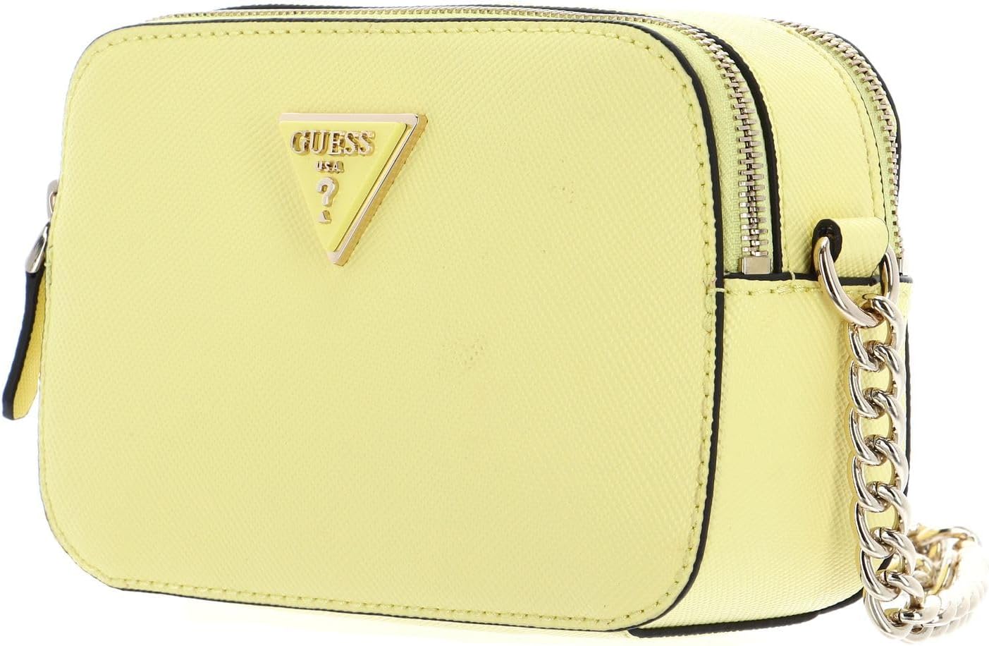 GUESS Women's Noelle Crossbody Camera Bag, Yellow