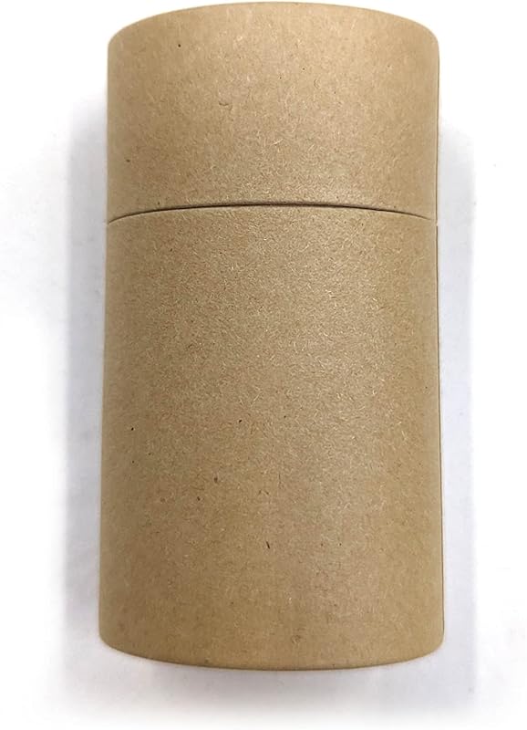 Embalagem vazia de papelão para desodorante 90 g, formato oval, sistema push-up, marrom, pacote com 6